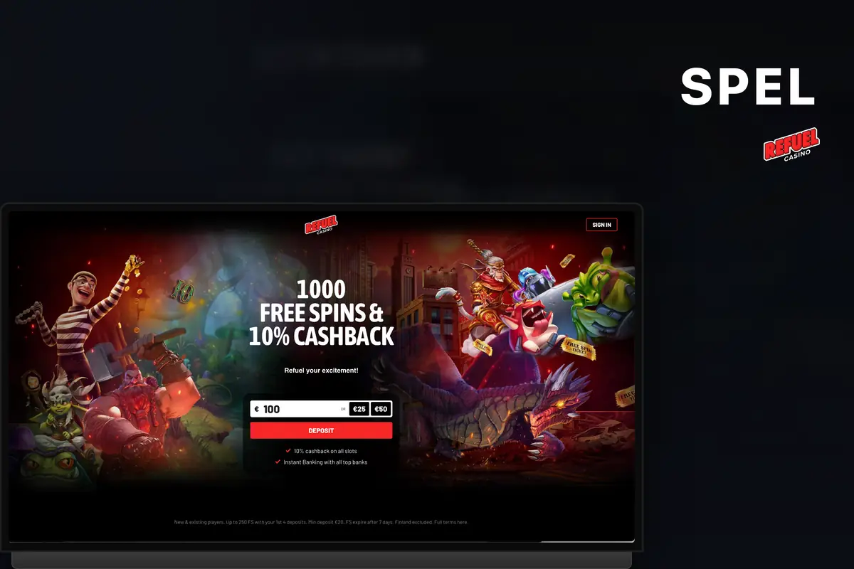 Spelutbudet hos Refuel Casino med populära titlar