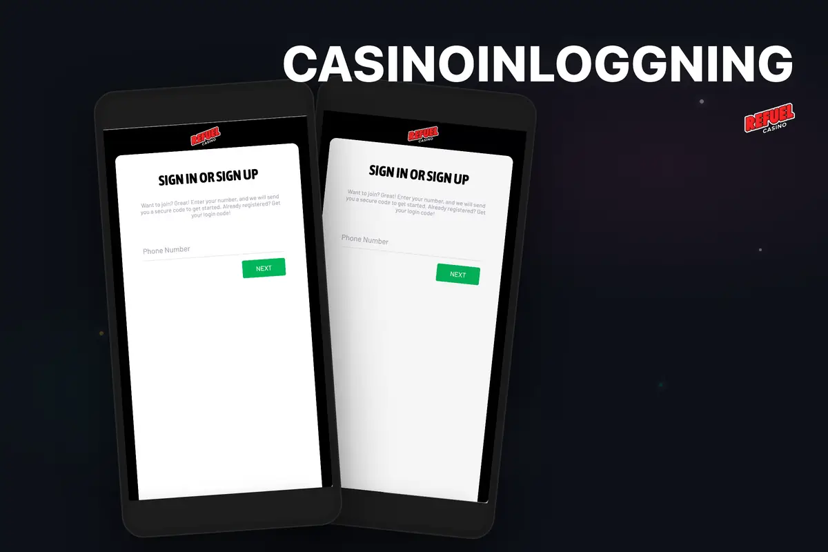 Inloggning på Refuel Casino